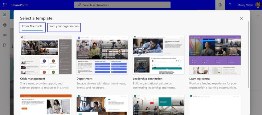 Site Template with SharePoint Online